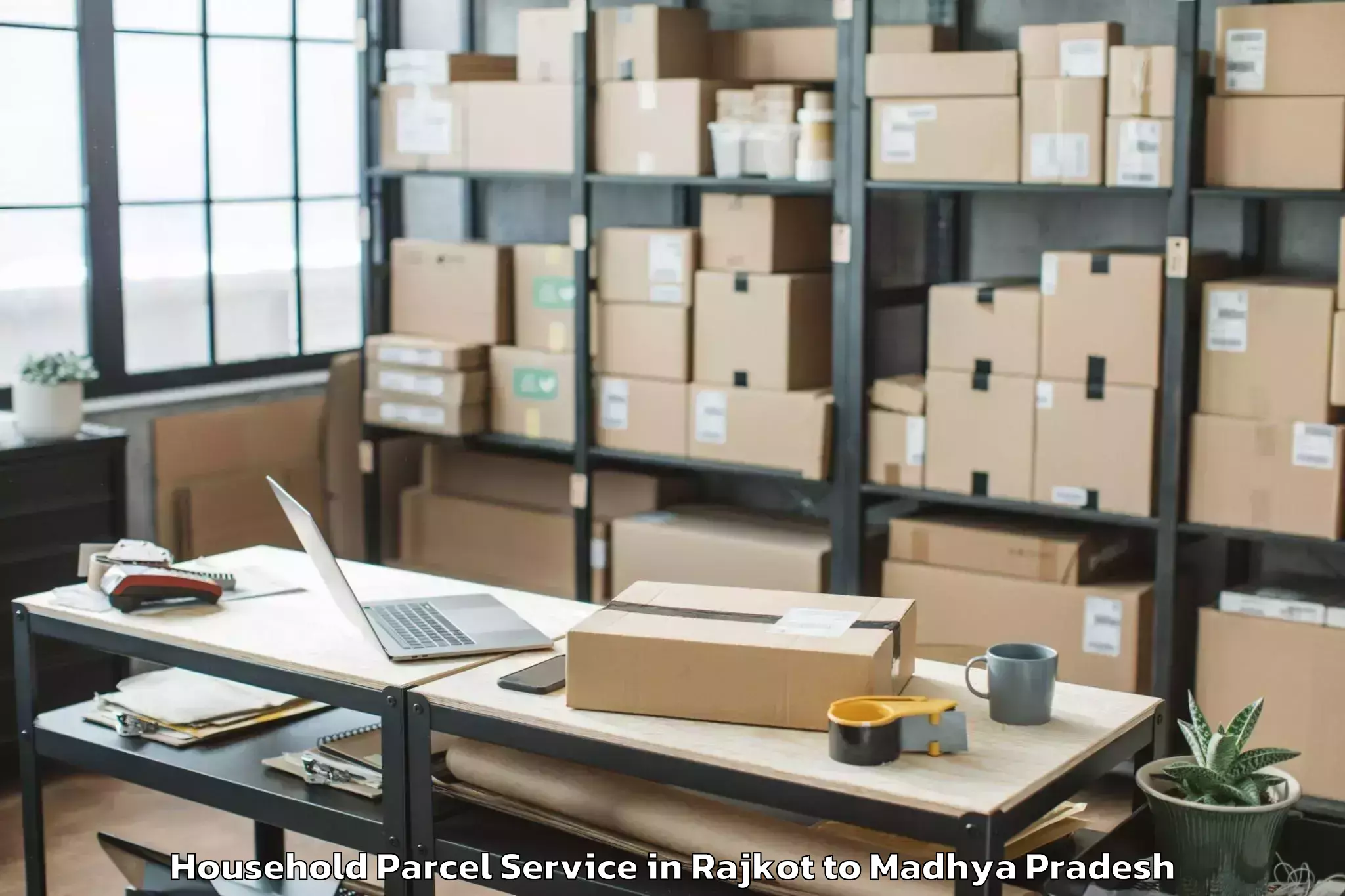 Book Rajkot to Malhargarh Household Parcel Online